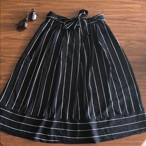 Stripped Midi Skirt